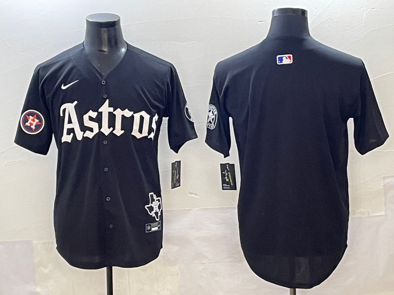 Men Houston Astros blank black MLB Nike 2025 jersey style  30->houston astros->MLB Jersey